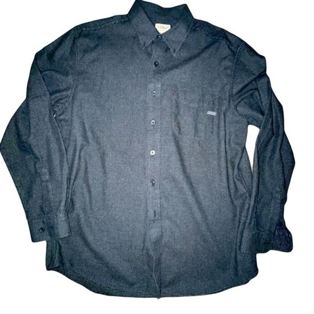 L.L. Bean Wicked Good Flannel | Houndstooth Charcoal Heather | Tall